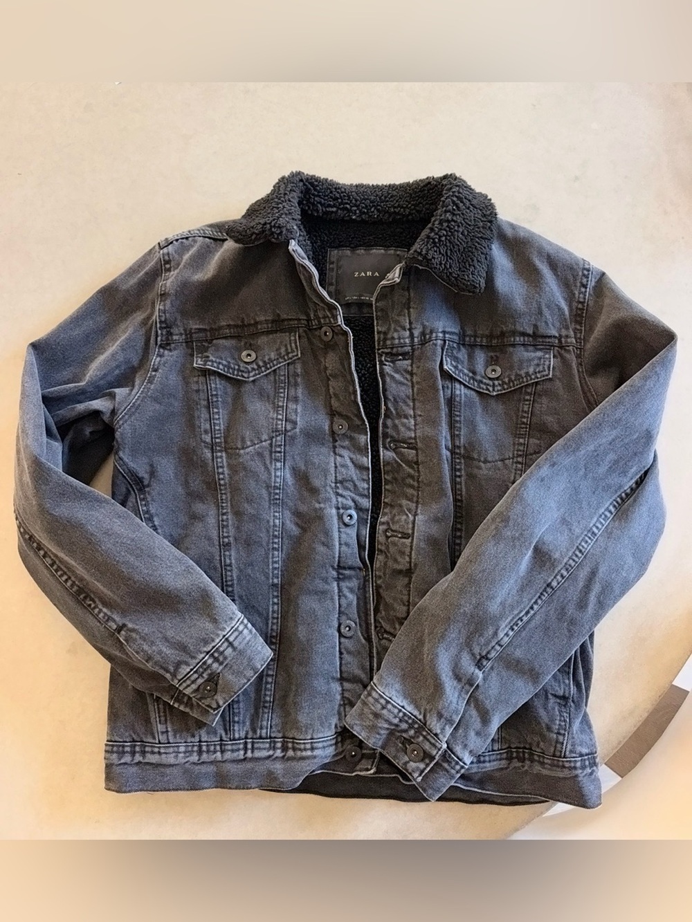 Zara (Large) Black Denim jacket